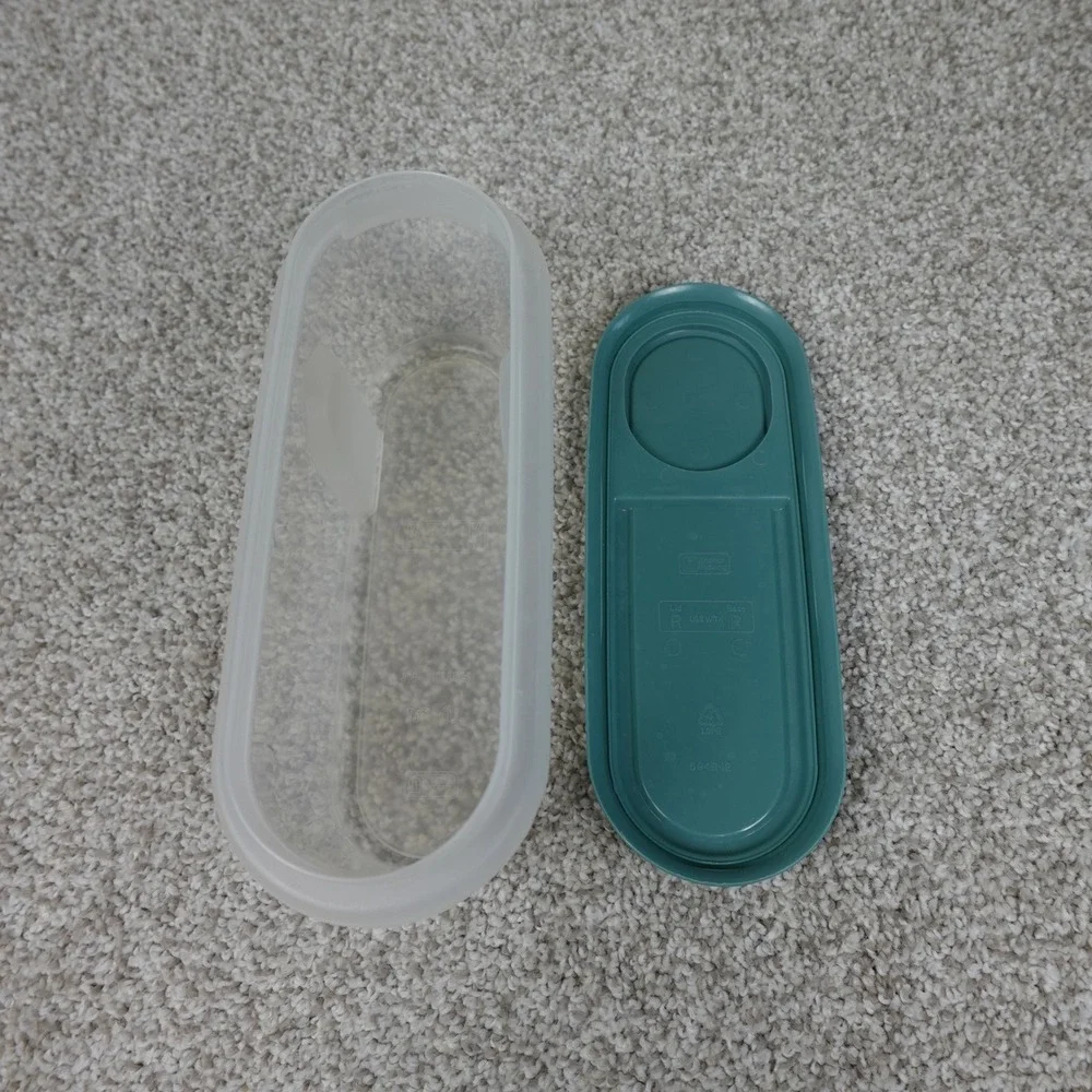 Anchor Hocking 1.5 Quart Food Storage Container Teal Flip Top Lid Clear Plastic‎
